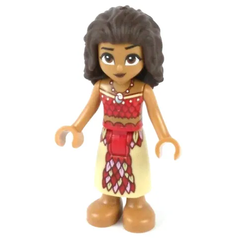 LEGO® Disney MOANA Minifigure™ minidoll Red and Tan Top and Long Skirt dp171