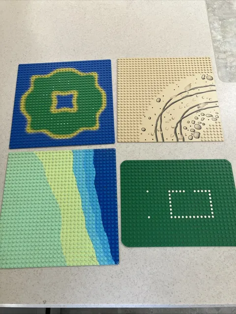 Vintage Lego Baseplates Lot Of 4