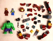 LEGO MARVEL MINIFIGURE LOT IRON MAN MK 43 HULK GIANT MAN HANK PYM + PIECES