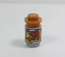 LEGO Light Gray Round 1x1 Printed Canister Utensil Minifig I12
