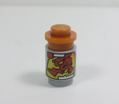 LEGO Light Gray Round 1x1 Printed Canister Utensil Minifig I12
