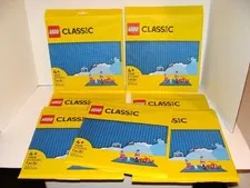 LEGO CLASSIC BLUE BASEPLATE 11025 SET OF 7 NEW IN PACKAGES