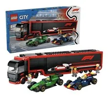 LEGO City 60445 F1 Truck with RB20 & AMR24 F1 Cars Building Toy Set New