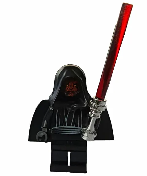 LEGO Star Wars Darth Maul Minifigure w/ Black Hooded Cape & Red Lightsaber