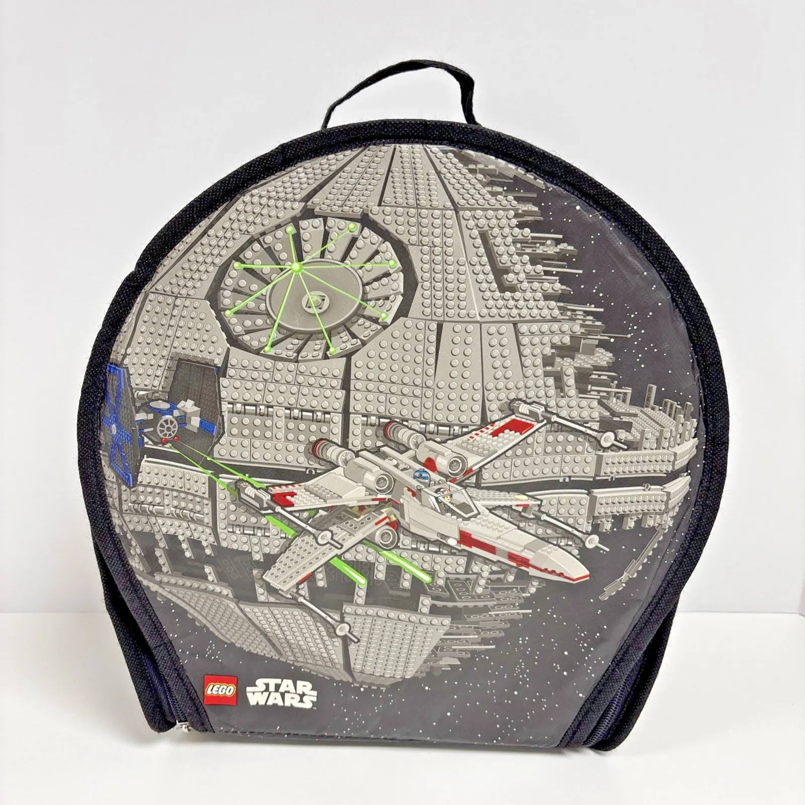Lego Star Wars Carrying Case Death Star X-Wing Toybox  ZipBin Fast Shipping