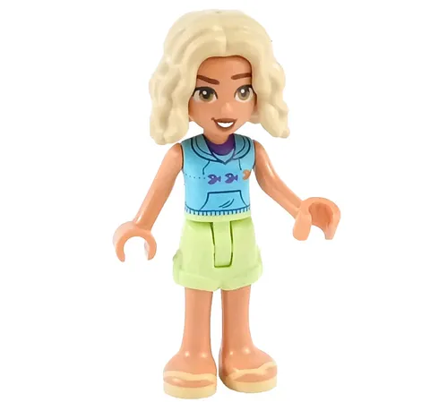 LEGO® Friends NOVA Minifigure™ Minidoll  Medium Azure Sleeveless Hoodie frnd0739