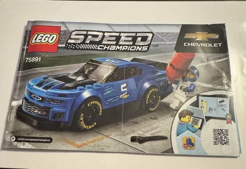 LEGO Speed Champions Chevrolet Camaro ZL1 Race Car 75891 Instruction Manual B...