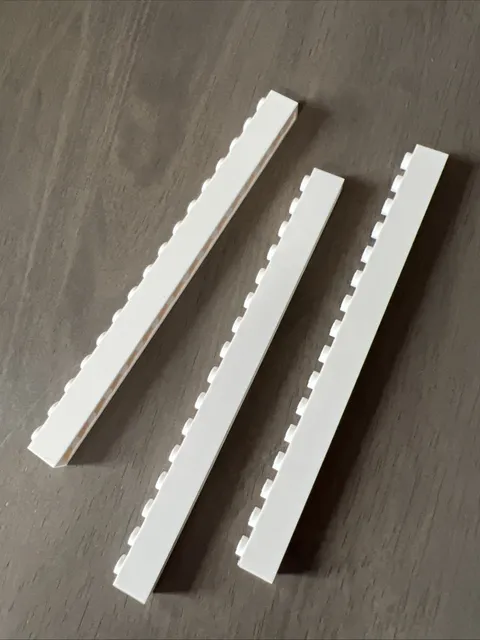 Lego 2465 White Brick 1x16 - 3 Pieces