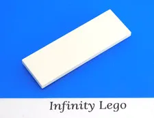 6 LEGO White Large Tile 2 x 6 Smooth Finishing (69729)  - (6 Pieces)