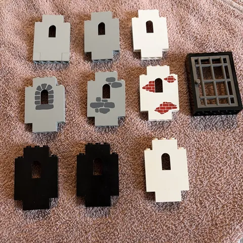 LEGO Classic Vintage Knights & Castle Walls & Door Window 4071 4444