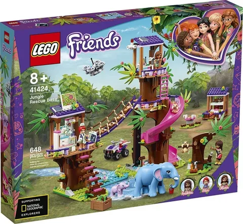 LEGO Friends 41424 Jungle Rescue Base Wildlife Rescue Set 648pcs