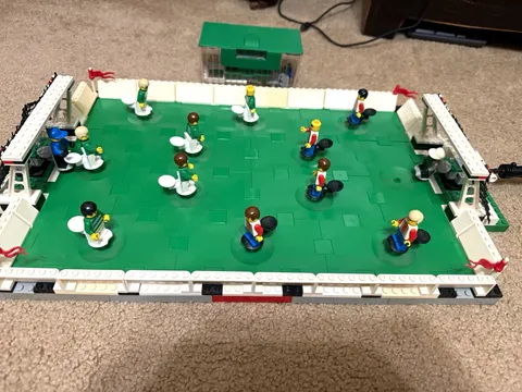 LEGO Tabletop Football Vintage Soccer Field Board Set with Minifigures