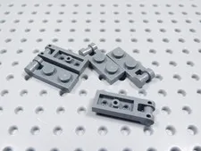 LEGO Lot of 5 Dark Bluish Gray 1x2 Plates w/ Closed Handle on End BP