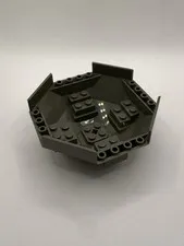 Lego Star Wars Cockpit 10 x 10 x 4 Old Dark Gray Octagonal 2618 Axle Hole 7181