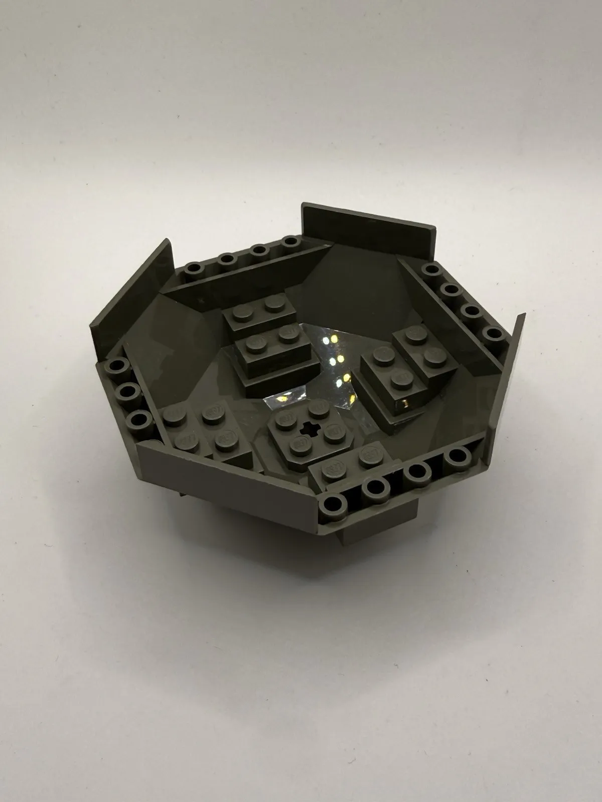 Lego Star Wars Cockpit 10 x 10 x 4 Old Dark Gray Octagonal 2618 Axle Hole 7181