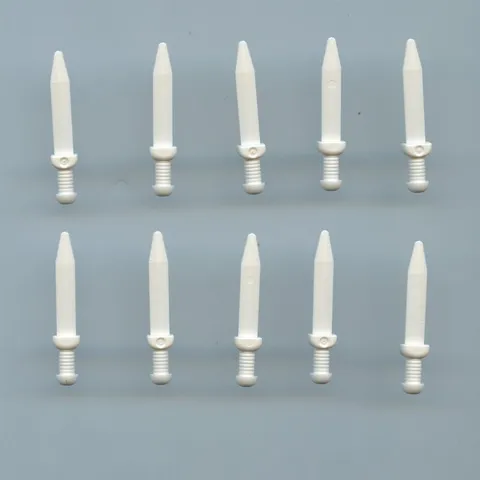 LEGO x 10 White Minifigure, Weapon Sword, Roman Gladius with Thick Crossguard