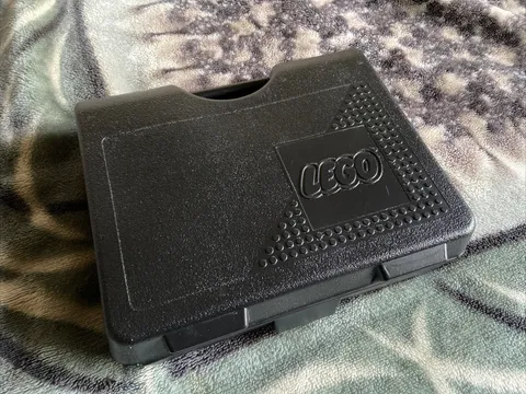 LEGO Black Storage Carrying Case Plastic Latch Closure Box Vintage 1997