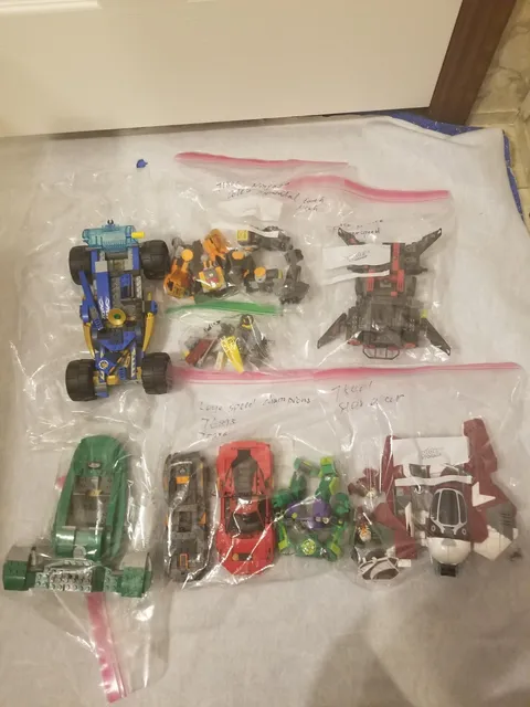 Lego loose lot of incomplete vehicles figure star war ninjago speed champion...
