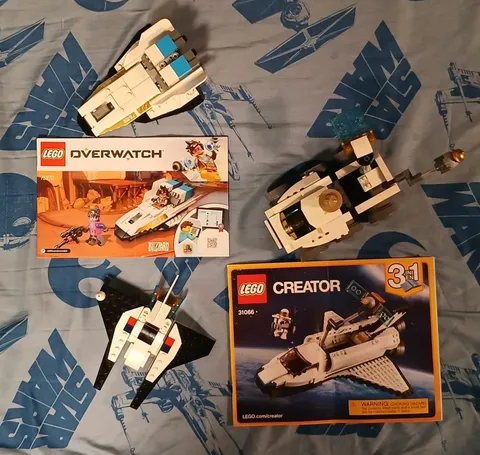 LEGO Space Ship Sets Lot of 3: Space Shuttles and Spaceships