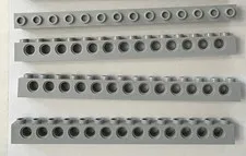 LEGO 4-piece Light Bluish Gray 1x14 Technic Brick 1 x 14 FREEE SHIPPING