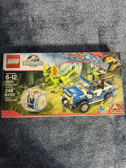 LEGO Jurassic World Dilophosaurus Ambush Set 75916 (248 pcs) Ages 6-12 Box