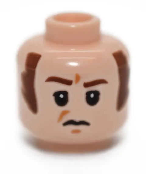 LEGO Light Nougat Minifigure Head Long Brown Sideburns Imperial Officer 6080363