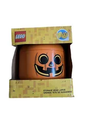 Lego Storage Head Halloween Pumpkin Large New