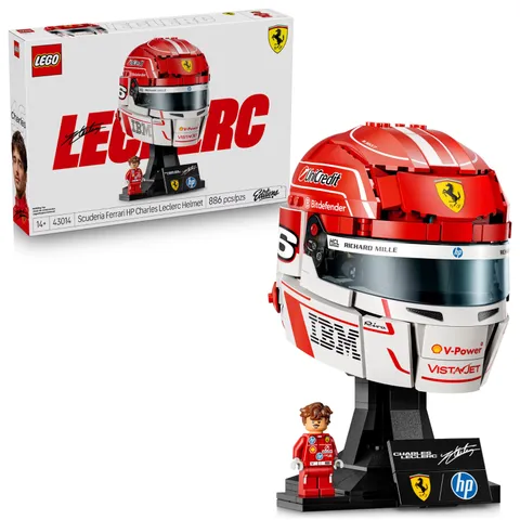 LEGO 43014 Ferrari F1 Charles Leclerc Helmet Plaque Gift Set - Factory Sealed