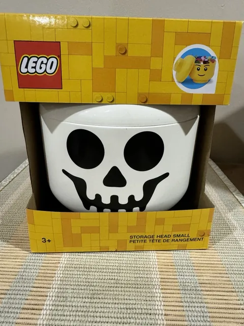 Lego Skull Head Small Storage Container ~  Brand New
