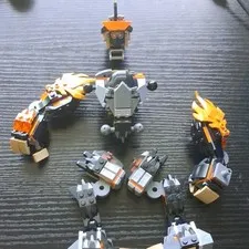 LEGO Assorted Parts Lot Mixed Build Pieces Black Gray Orange Plastic Parts