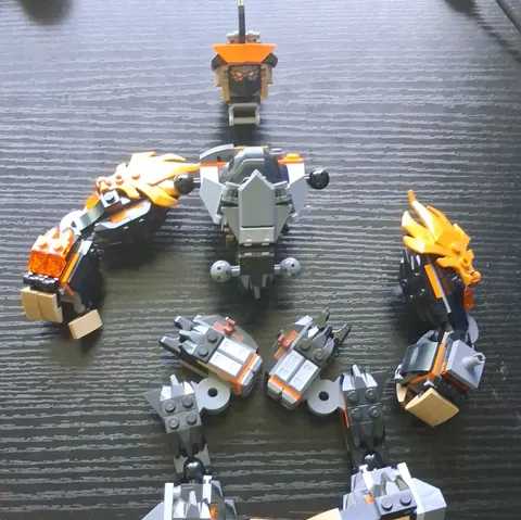 LEGO Assorted Parts Lot Mixed Build Pieces Black Gray Orange Plastic Parts