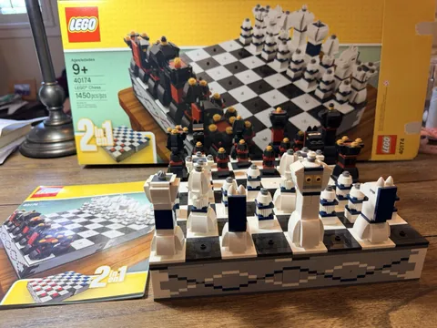 Lego Chess Set 40174, Original Box And Instructions Included, Missing Checkers