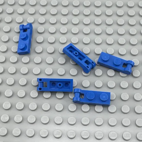 LEGO Modified Plate - Blue - 1 x 2 with Bar Handle on End - QTY x5