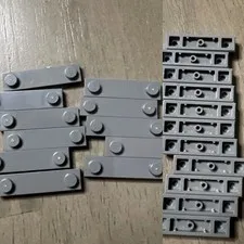 LEGO 41740 Dark Bluish Gray Plate, Modified 1 x 4 with 2 Studs with Groove x11