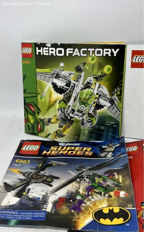 Lot Of 5 Pcs Assorted Mix Of Lego Building Toy Booklet Instruction Manuals