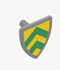 LEGO Minifigure, Shield Triangular Short with Green Chevrons 3846pb059 New New