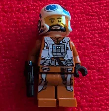 LEGO Star Wars Rebel Pilot (Y-wing) Plastic Minifigure w/ Helmet & Blaster