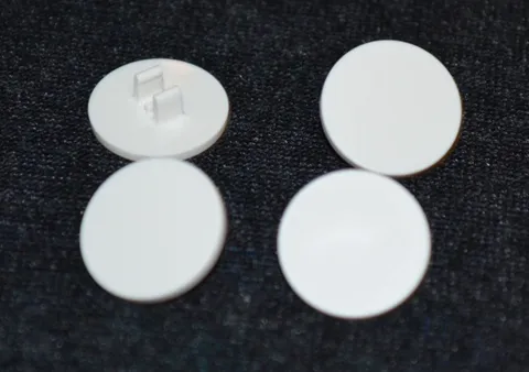 (3) 2x2 White Round Smooth Shield / Sign Bricks w/ Back Clip Brick ~ New Lego