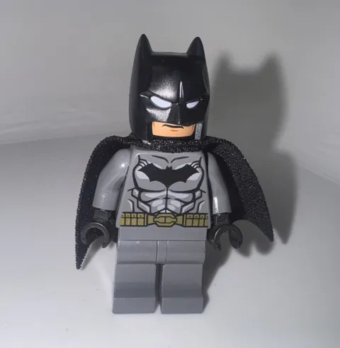 LEGO Batman Minifigure Gray Suit w/ Black Cowl and Black Cape