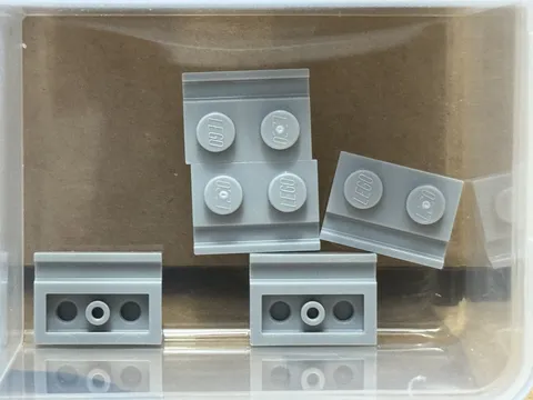 LEGO Parts - Light Bluish Gray Plate 1 x 2 with Door Rail - No 32028 - QTY 5