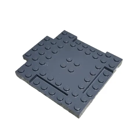 Lego 15624 Brick Modified 8x8 with 1x4 Indentations 1x4 Dark Bluish Gray