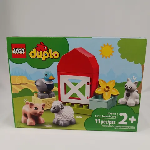 LEGO DUPLO 10949 Farm Animal Care Preschool Building Toy 11 Pieces New Sealed