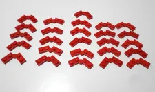 LEGO BULK LOT 26 HINGE SWIVEL PLATES COMPLETE ASSEMBLY 1X4 #2429C01 RED