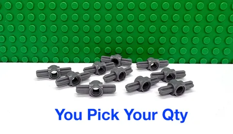 LEGO Dark Bluish Gray Technic Pin Connector Hub 2 Axle "You Pick Your Qty" NEW