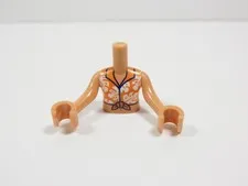 LEGO Friends Reddish Orange Printed Female Girl Torso Minifig S4