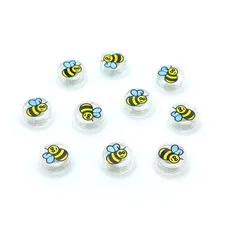 NEW LEGO Parts 10x Bumble Bees 1x1 Minifigure Animal Insect Tiles 98138pb186