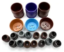LEGO bulk lot of 20 big small half barrels brown purple blue pirate western