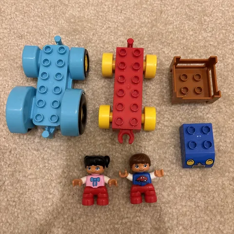 LEGO Duplo 10615 My First Tractor Toy Building Set Tractor Figures Basket