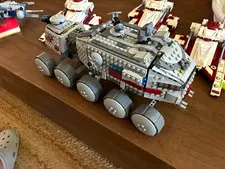 LEGO Star Wars Clone Turbo Tank Gray 8-Wheel Vehicle Built Set