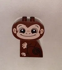 Lego 3" Brown Monkey Duplo Creative Animals Replacement Pieces x2